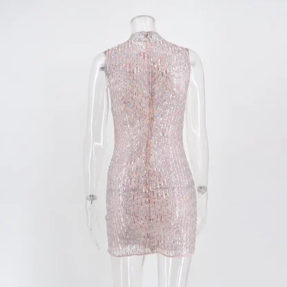 Sultry See-Through Sequin Dress - Image 7