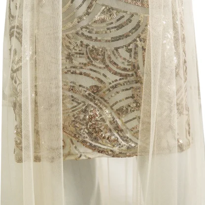 Mesh Tail Bodycon Sequin Dress - Image 7
