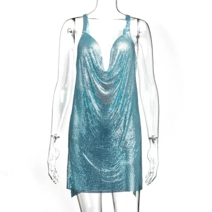 Radiant Metal Sequin Slip Dress - Image 7
