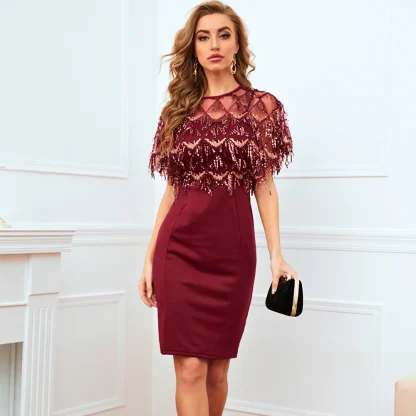 Radiant Fringe Sequin Dress