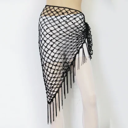Sheer Fishnet Sparkle Sequin Mini Skirt