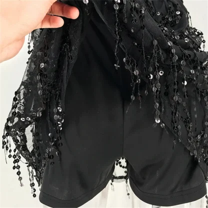 Halter Neck Fringe Mini Dress - Image 7