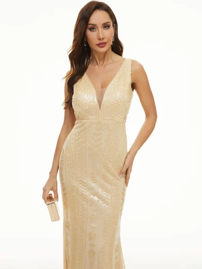 Glamour Backless Sequin Dress - Image 6
