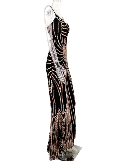 Shimmering Maxi Evening Shiny Dress - Image 6
