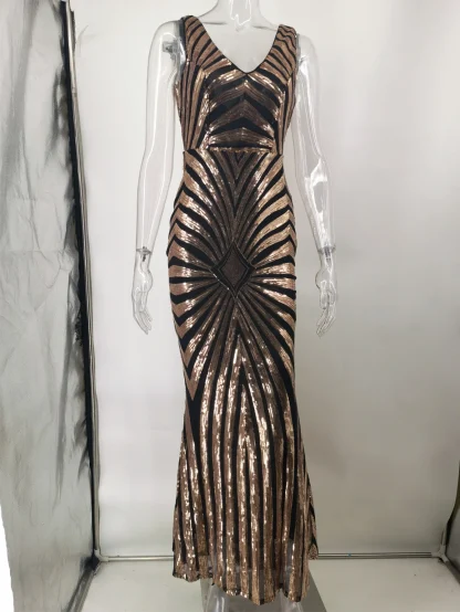Elegant Bodycon Sparkling Dress - Image 4