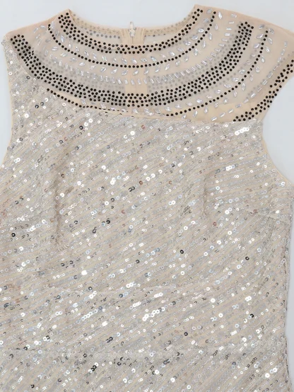 Sleek High Slit Shiny Dress - Image 5