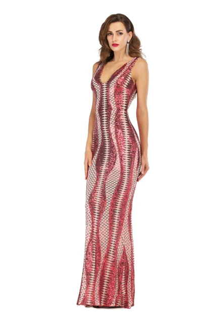 Elegant Long Sparkling Maxi Dress - Image 2