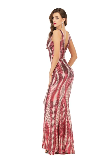 Elegant Long Sparkling Maxi Dress - Image 3