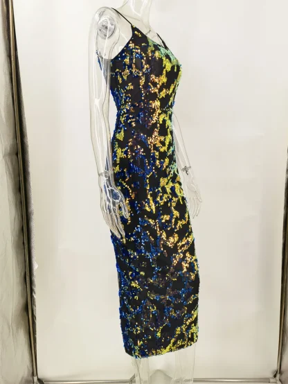 Sexy Slip Bodycon Sequin Dress - Image 6