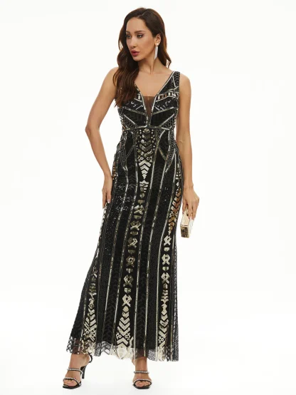 Evening Sparkling Maxi Dress
