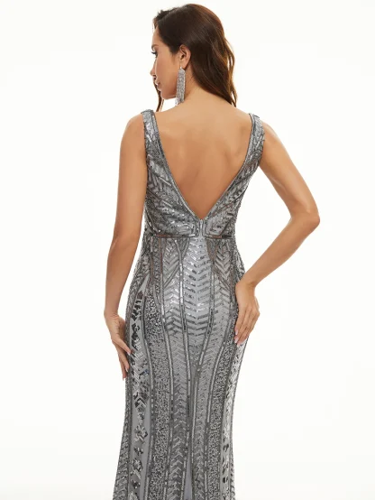 Evening Sparkling Maxi Dress - Image 4