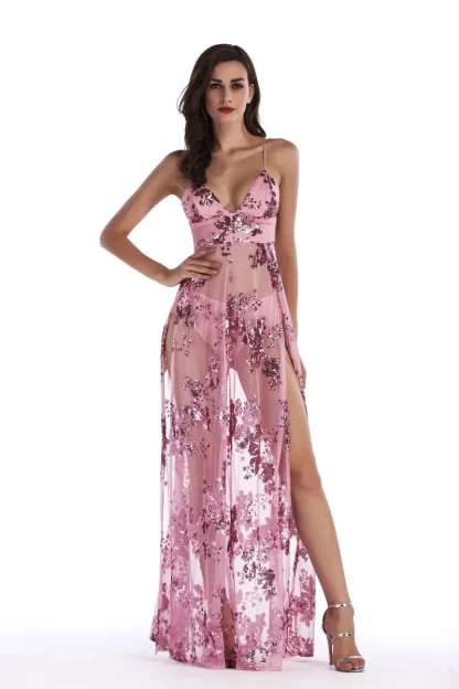 See-Through Mesh Sparking Dress - Image 5