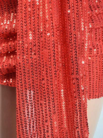 Elegant Long Sleeve Sparkling Dress - Image 6