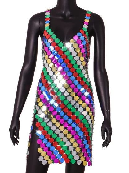 Glitter Slip Bodycon Sequin Dress - Image 3
