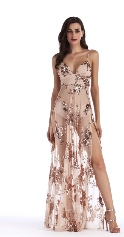 See-Through Mesh Sparking Dress - Image 2