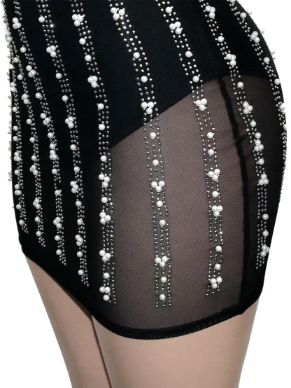 Radiant Sheer Mesh Slip Sequin Dress - Image 4