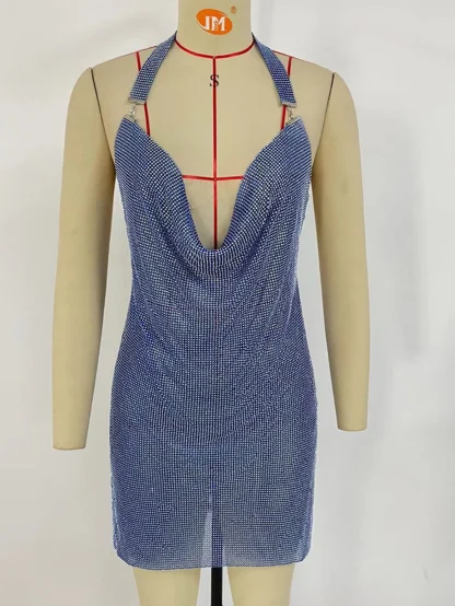 Alluring Metallic Sequin Dress - Image 5