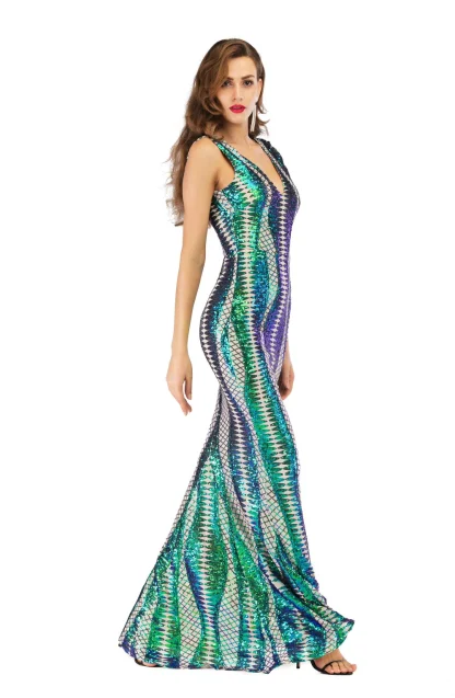 Elegant Long Sparkling Maxi Dress - Image 6