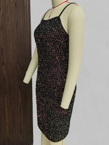 Elegant Evening Sparkling Slip Dress - Image 6