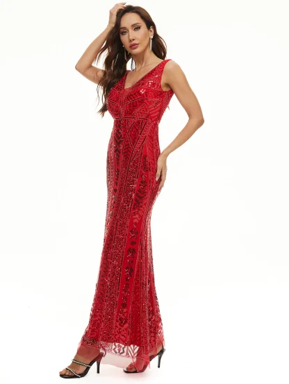 Glamour Backless Sequin Dress - Image 5