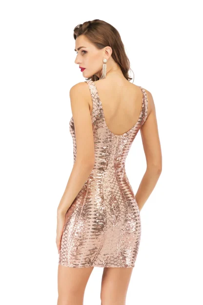 Elegant Evening Sparkling Mini Dress - Image 6