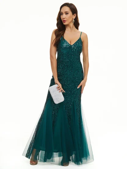 Sexy Mesh Maxi Sequin Summer Dress - Image 2