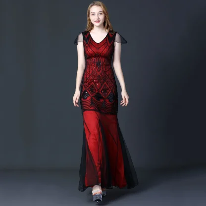Stunning Vintage-Inspired Sparkling Gown - Image 3