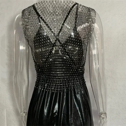 Seductive Sequin Fishnet Sparkling Dress - Image 7