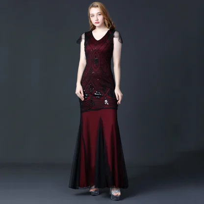 Stunning Vintage-Inspired Sparkling Gown - Image 2