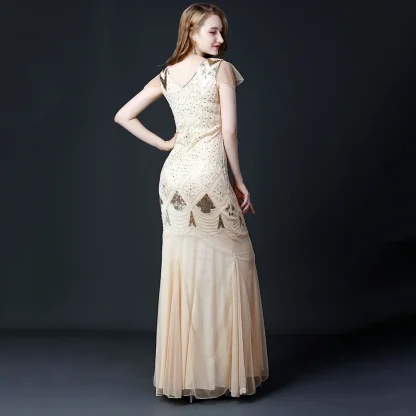 Stunning Vintage-Inspired Sparkling Gown - Image 5
