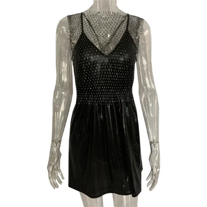 Seductive Sequin Fishnet Sparkling Dress