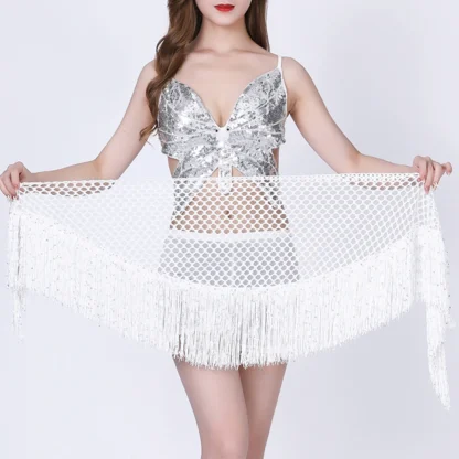 Chic Fringe Sequin Mini Skirt - Image 2