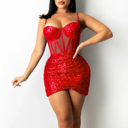 Chic Club Bodycon Shiny Dress - Image 6