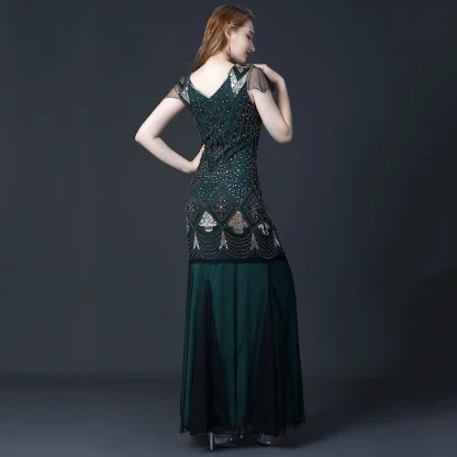 Stunning Vintage-Inspired Sparkling Gown - Image 7