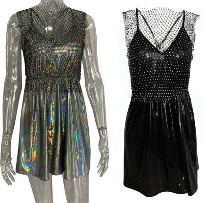 Seductive Sequin Fishnet Sparkling Dress - Image 2