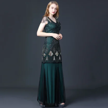 Stunning Vintage-Inspired Sparkling Gown - Image 6