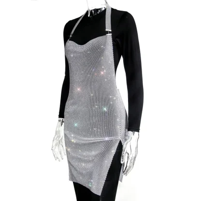 Glittery Bikini Cover-Up Sequin Mini Dress - Image 7