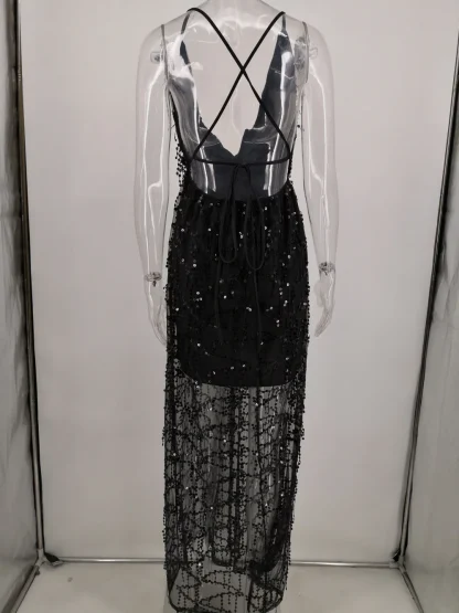 Chic V-Neck Glamorous Evening Dress - Image 5
