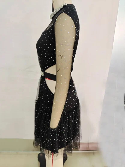 Allure Mesh Sleeve Sequin Mini Dress - Image 6