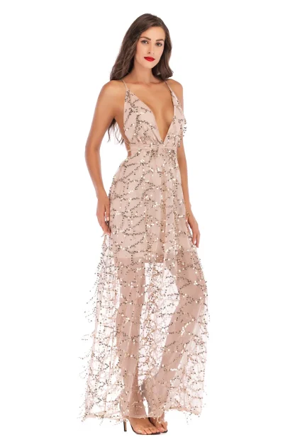 Chic V-Neck Glamorous Evening Dress - Image 6