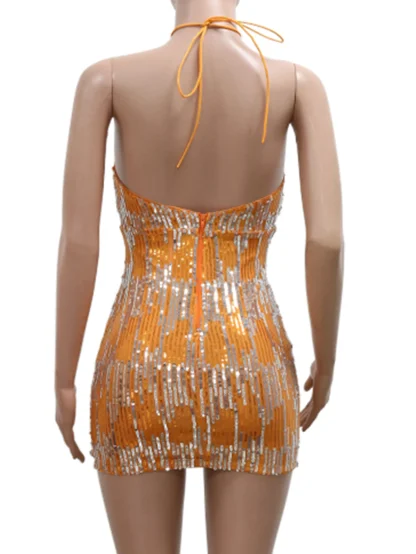 Sizzling Backless Sequin Party Dress - Image 4