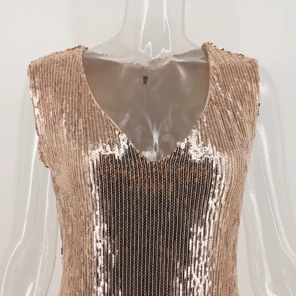 Radiant Tassel Shiny Midi Dress - Image 5
