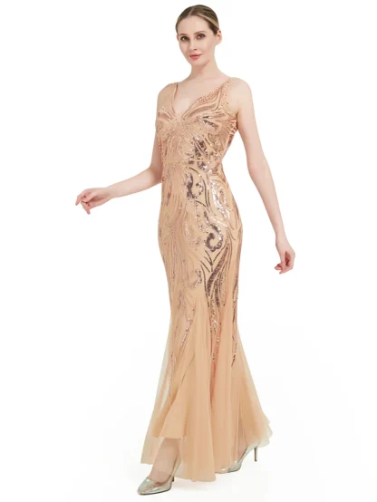 Enchanting Sequin Maxi Mesh Dress - Image 7