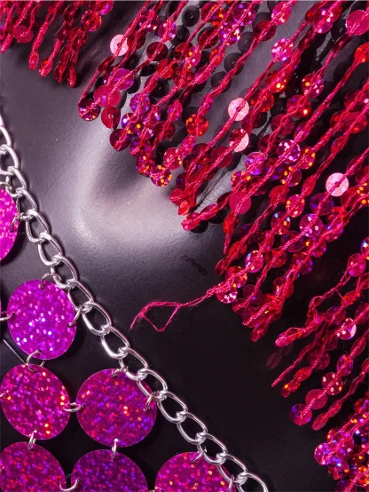 Radiant Halter Backless Sequin Dress Set - Image 6