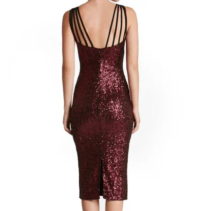 Enchanting Glitter Strappy Shiny Dress - Image 2