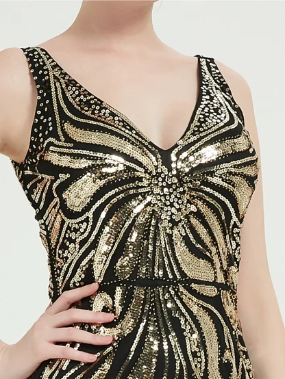 Enchanting Sequin Maxi Mesh Dress - Image 5