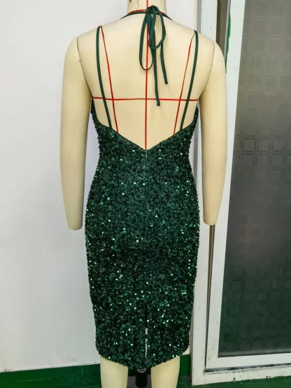 Sexy Back Slit Sparkling Dress - Image 7
