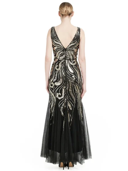 Enchanting Sequin Maxi Mesh Dress - Image 4