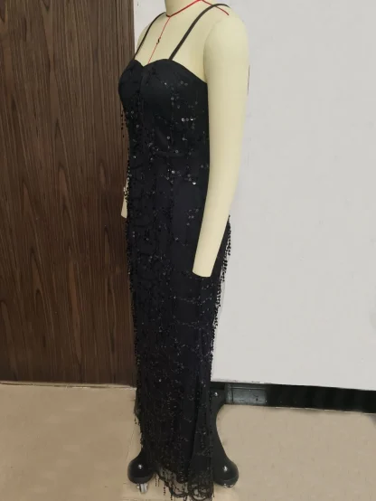 Alluring Sequin Maxi Party Dress - Image 5
