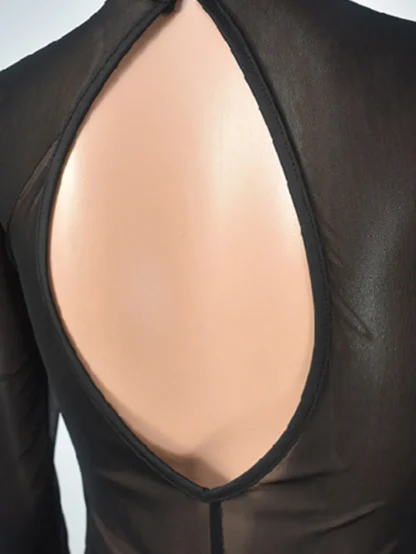 Sultry See-Through Mesh Bodycon Dress - Image 6